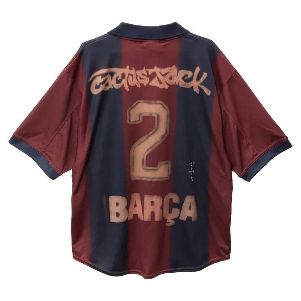 Camisa Retrô Barcelona X Travis Scott 2000/01 Masculino - Grená
